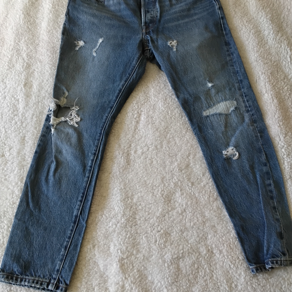 Levi's Men's Straight Fit Distressed Denim Jeans